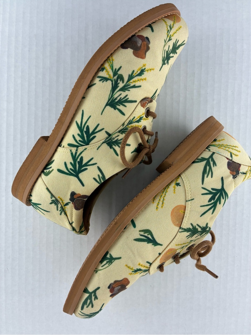 Insecta Aries Oxford Shoes Sz 7 Floral Canvas Vegan Comfort Cottagecore - Picture 3 of 10